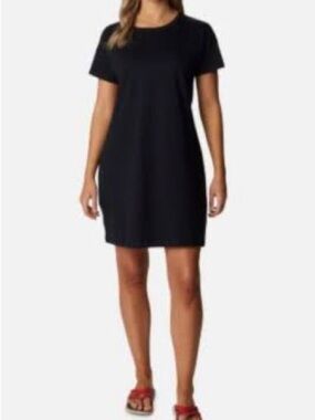 NWT! COLUMBIA Black PARK Tee Shirt Classic Cotton Dress Size XSmall